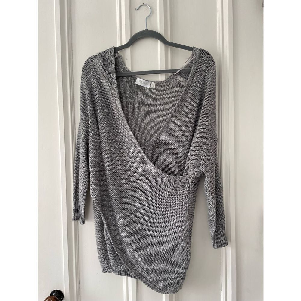 RD Style gray wrap like long sweater S